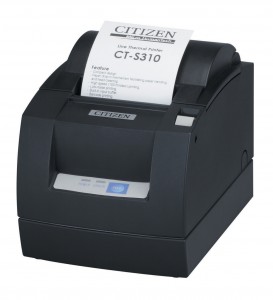 Принтер чеков Citizen CT-S310II с БП RS-232 USB Черный